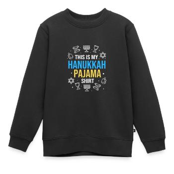 Chanukkah - Kinder Premium Organic Sweatshirt - Schwarz - Vorne - AI Model Kid Female (0cm)