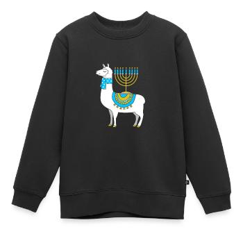Chanukkah - Kinder Premium Organic Sweatshirt - Schwarz - Vorne - AI Model Kid Female (0cm)