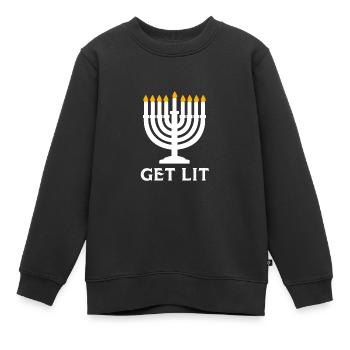 Chanukkah - Kinder Premium Organic Sweatshirt - Schwarz - Vorne - AI Model Kid Female (0cm)