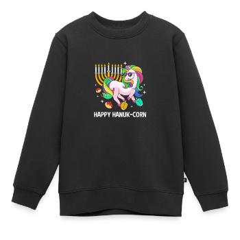 Chanukkah - Kinder Premium Organic Sweatshirt - Schwarz - Vorne - AI Model Kid Female (0cm)