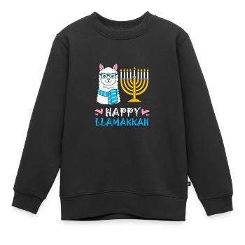 Chanukkah - Kinder Premium Organic Sweatshirt - Schwarz - Vorne - AI Model Kid Female (0cm)