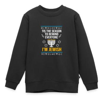 Chanukkah - Kinder Premium Organic Sweatshirt - Schwarz - Vorne - AI Model Kid Female (0cm)
