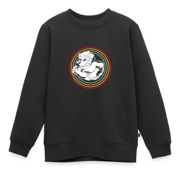 Loup-garou - Sweat Premium enfant bio - noir - Devant - AI Model Kid Female (0cm)