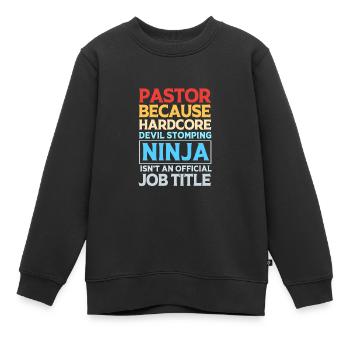 Pfarrer - Kinder Premium Organic Sweatshirt - Schwarz - Vorne - AI Model Kid Female (0cm)