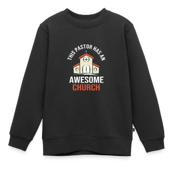 Pfarrer - Kinder Premium Organic Sweatshirt - Schwarz - Vorne - AI Model Kid Female (0cm)