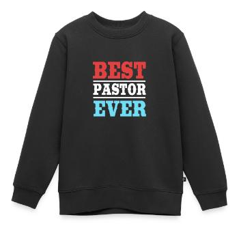 Pfarrer - Kinder Premium Organic Sweatshirt - Schwarz - Vorne - AI Model Kid Female (0cm)