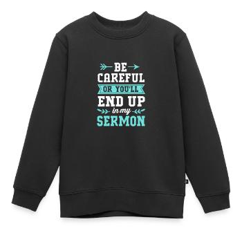 Pfarrer - Kinder Premium Organic Sweatshirt - Schwarz - Vorne - AI Model Kid Female (0cm)