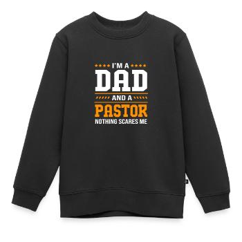 Pfarrer - Kinder Premium Organic Sweatshirt - Schwarz - Vorne - AI Model Kid Female (0cm)