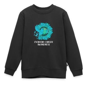 Eierstockkrebs Krebs-Überlebender Krebs - Kinder Premium Organic Sweatshirt - Schwarz - Vorne - AI Model Kid Female (0cm)
