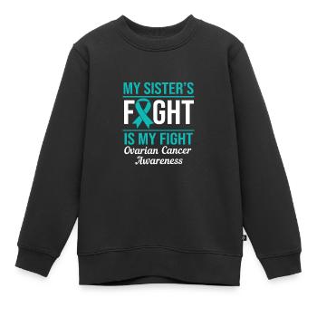 Eierstockkrebs Krebs-Überlebender Krebs - Kinder Premium Organic Sweatshirt - Schwarz - Vorne - AI Model Kid Female (0cm)