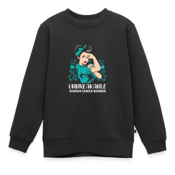 Eierstockkrebs Krebs-Überlebender Krebs - Kinder Premium Organic Sweatshirt - Schwarz - Vorne - AI Model Kid Female (0cm)