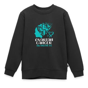 Eierstockkrebs Krebs-Überlebender Krebs - Kinder Premium Organic Sweatshirt - Schwarz - Vorne - AI Model Kid Female (0cm)