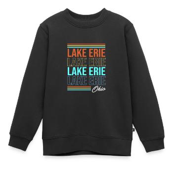 Grands Lacs - Sweat Premium enfant bio - noir - Devant - AI Model Kid Female (0cm)