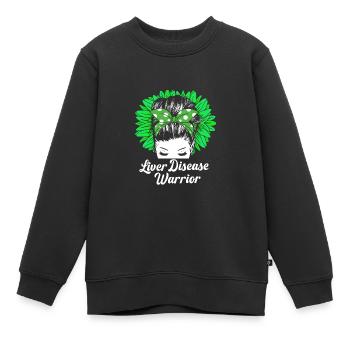 Maladie du foie - Sweat Premium enfant bio - noir - Devant - AI Model Kid Female (0cm)