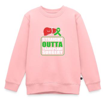 Maladie du foie - Sweat Premium enfant bio - rose - Devant - AI Model Kid Female (0cm)