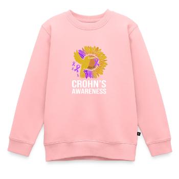 Maladie de Crohn - Sweat Premium enfant bio - rose - Devant - AI Model Kid Female (0cm)