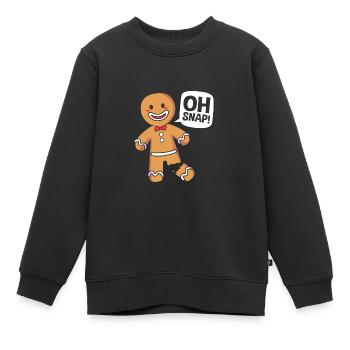 Lebkuchenmann Lebkuchenherz Lebkuchen Naschen - Kinder Premium Organic Sweatshirt - Schwarz - Vorne - AI Model Kid Female (0cm)