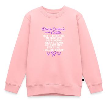 Maladie de Crohn - Sweat Premium enfant bio - rose - Devant - AI Model Kid Female (0cm)