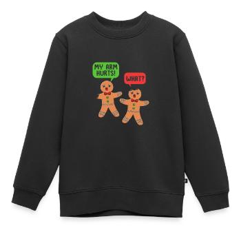 Lebkuchenmann Lebkuchenherz Lebkuchen Naschen - Kinder Premium Organic Sweatshirt - Schwarz - Vorne - AI Model Kid Female (0cm)