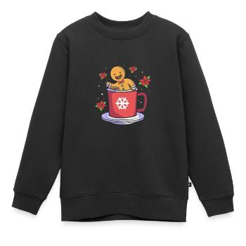 Lebkuchenmann Lebkuchenherz Lebkuchen Naschen - Kinder Premium Organic Sweatshirt - Schwarz - Vorne - AI Model Kid Female (0cm)