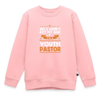 Youth pastor - Kids Premium Organic Sweatshirt - rose - Front - AI Model Kid Female (0cm)