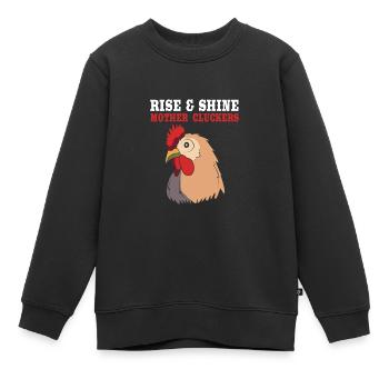 Poulet Volaille - Sweat Premium enfant bio - noir - Devant - AI Model Kid Female (0cm)
