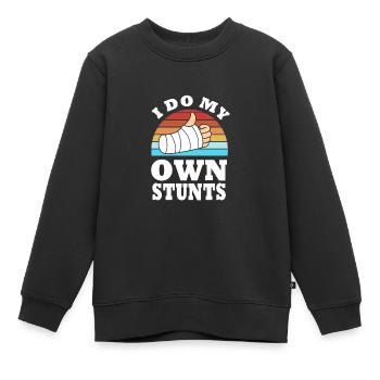 Fracture de l’os du bras - Sweat Premium enfant bio - noir - Devant - AI Model Kid Female (0cm)