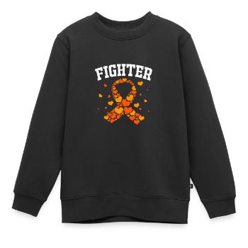 Leukämie Bewusstsein - Kinder Premium Organic Sweatshirt - Schwarz - Vorne - AI Model Kid Female (0cm)