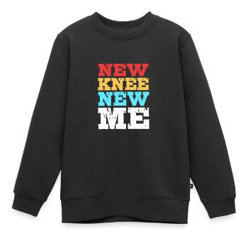 Knie Operation - Kinder Premium Organic Sweatshirt - Schwarz - Vorne - AI Model Kid Female (0cm)
