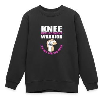 Knie Operation - Kinder Premium Organic Sweatshirt - Schwarz - Vorne - AI Model Kid Female (0cm)