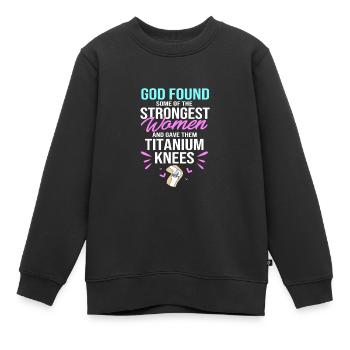 Knie Operation - Kinder Premium Organic Sweatshirt - Schwarz - Vorne - AI Model Kid Female (0cm)