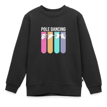 Pole Dance - Kinder Premium Organic Sweatshirt - Schwarz - Vorne - AI Model Kid Female (0cm)