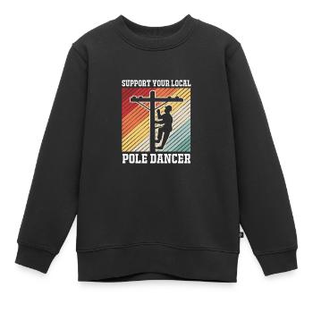 Pole Dance - Kinder Premium Organic Sweatshirt - Schwarz - Vorne - AI Model Kid Female (0cm)