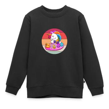 Gâteau Tartelette Décoration Gâteau - Sweat Premium enfant bio - noir - Devant - AI Model Kid Female (0cm)