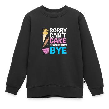 Gâteau Tartelette Décoration Gâteau - Sweat Premium enfant bio - noir - Devant - AI Model Kid Female (0cm)
