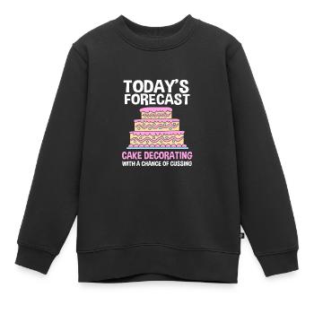Gâteau Tartelette Décoration Gâteau - Sweat Premium enfant bio - noir - Devant - AI Model Kid Female (0cm)