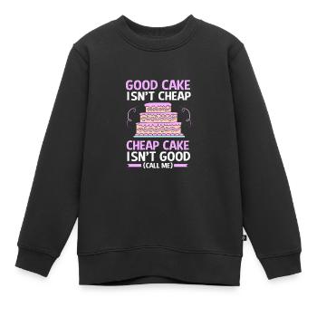 Gâteau Tartelette Décoration Gâteau - Sweat Premium enfant bio - noir - Devant - AI Model Kid Female (0cm)