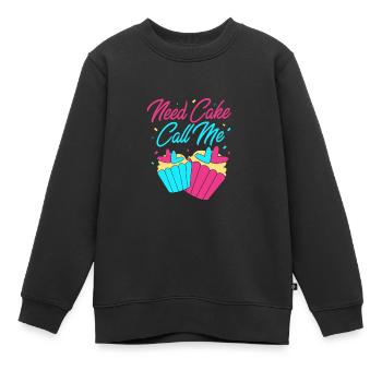 Gâteau Tartelette Décoration Gâteau - Sweat Premium enfant bio - noir - Devant - AI Model Kid Female (0cm)