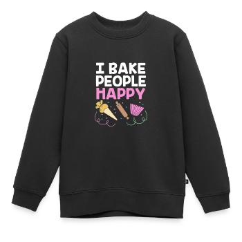Gâteau Tartelette Décoration Gâteau - Sweat Premium enfant bio - noir - Devant - AI Model Kid Female (0cm)