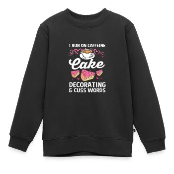 Gâteau Tartelette Décoration Gâteau - Sweat Premium enfant bio - noir - Devant - AI Model Kid Female (0cm)