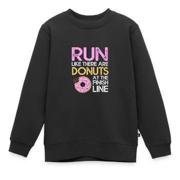 Marathon Marathonläufer - Kinder Premium Organic Sweatshirt - Schwarz - Vorne - AI Model Kid Female (0cm)