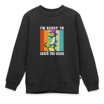 2. Klasse - Kinder Premium Organic Sweatshirt - Schwarz - Vorne - AI Model Kid Female (0cm)