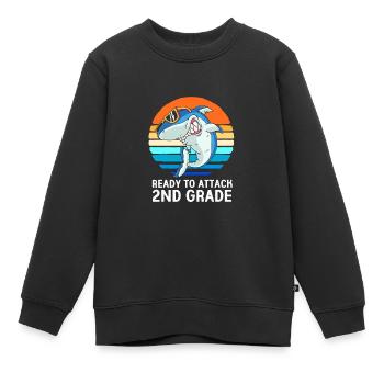 2. Klasse - Kinder Premium Organic Sweatshirt - Schwarz - Vorne - AI Model Kid Female (0cm)