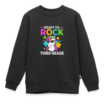 3. Klasse - Kinder Premium Organic Sweatshirt - Schwarz - Vorne - AI Model Kid Female (0cm)