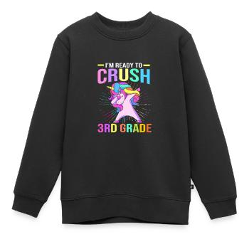 3. Klasse - Kinder Premium Organic Sweatshirt - Schwarz - Vorne - AI Model Kid Female (0cm)