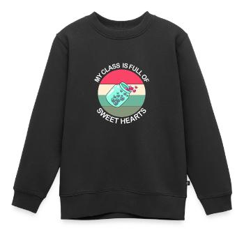 Enseignants de collège - Sweat Premium enfant bio - noir - Devant - AI Model Kid Female (0cm)