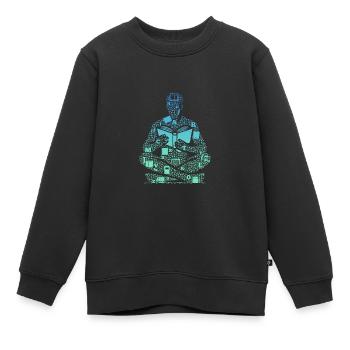 Bookworm Reader Literature - Kinder Premium Organic Sweatshirt - Schwarz - Vorne - AI Model Kid Female (0cm)