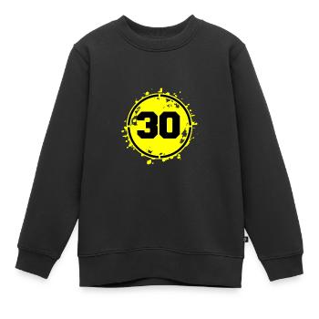 30 nombre de taches - Sweat Premium enfant bio - noir - Devant - AI Model Kid Female (0cm)
