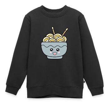 Ramen Nudeln Japan Küche - Kinder Premium Organic Sweatshirt - Schwarz - Vorne - AI Model Kid Female (0cm)