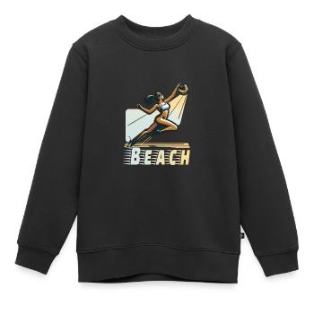 Beach Volleyball - Kinder Premium Organic Sweatshirt - Schwarz - Vorne - AI Model Kid Female (0cm)